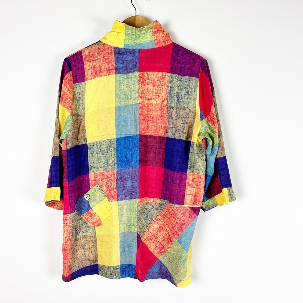 2/$30 Terra SJ Apparel Plaid Top M - Picture 3 of 4